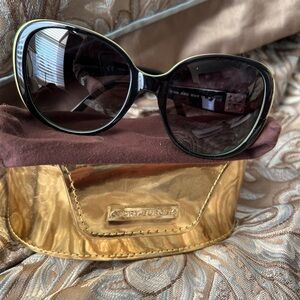 Tory Burch TY7036 Sunglasses 918/11 Black/Yellow/Green polarized